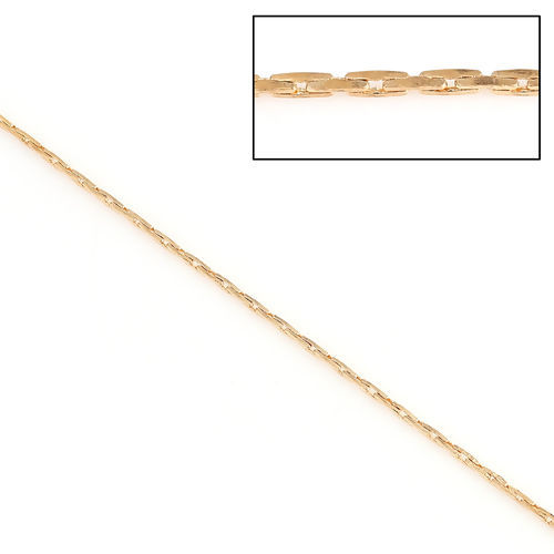 Picture of Brass Crimpable Chain Findings KC Gold Plated 0.8mm, 10 M                                                                                                                                                                                                     