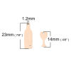 Picture of 201 Stainless Steel Charms Connectors Wine Glass Bottle Goblet Rose Gold 23mm x7mm( 7/8" x 2/8") 14mm x7mm( 4/8" x 2/8"), 1 Set