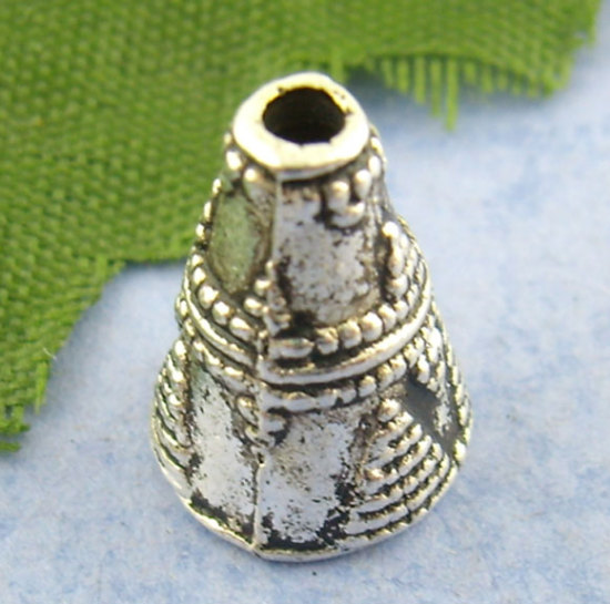 Bild von Antiksilber Kegel Perlen Beads Ende Kappen 11*9mm.Verkauft eine Packung mit 60