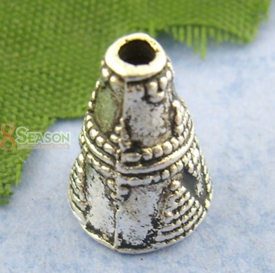Bild von Antiksilber Kegel Perlen Beads Ende Kappen 11*9mm.Verkauft eine Packung mit 60