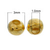 Picture of Alloy Seed Beads Ball Gold Plated About 3mm Dia, Hole: Approx 1mm, 1000 PCs