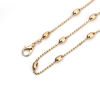 Picture of Copper Ball Chain Necklace Oval KC Gold Plated 51cm(20 1/8") long, Chain Size: 1.5mm, 3 PCs