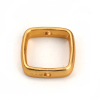 Picture of Zinc Based Alloy Beads Frames Square Matt Gold (Fits 10mm Beads) 13mm x 13mm, 10 PCs