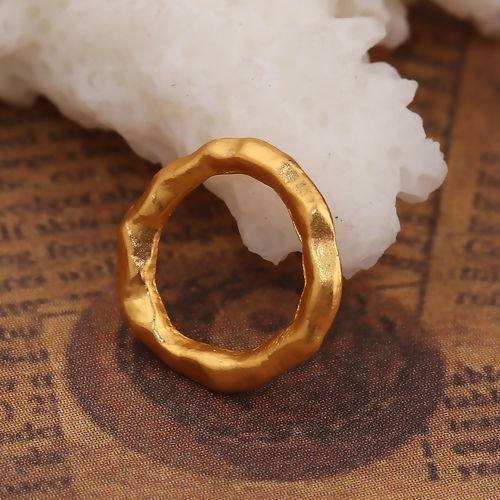 Bild von Zinklegierung Verbinder Ring Matt Gold 11mm x 11mm, 10 Stück