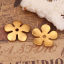 Bild von Zinklegierung Perlkappen Blumen Matt Gold (für Perlengröße: 26mm D.) 21mm x 20mm, 10 Stück