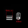 Изображение Силиконсерьги Зажим для сережек - Заглушки, Цилиндр Прозрачный 4мм x 3мм, 2000 ШТ