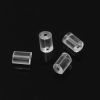 Picture of Silicone Ear Nuts Post Stopper Earring Findings Cylinder Transparent Clear 4mm x 3mm, 2000 PCs