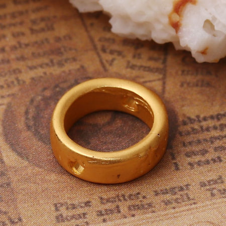 Marcos de Cuentas Zamak de Irregular , Oro Mate y Anillo (Adap 7mm Cuentas) 11mm x 11mm, 10 Unidades