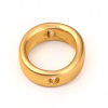 Picture of Zinc Based Alloy Beads Frames Irregular Matt Gold Circle Ring Pattern (Fits 7mm Beads) 11mm x 11mm, 10 PCs