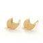 Picture of Brass Ear Post Stud Earrings 18K Real Gold Plated Leaf Sparkledust 15mm( 5/8") x 11mm( 3/8"), Post/ Wire Size: (20 gauge), 4 PCs