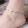 Picture of 304 Stainless Steel Anklet Silver Tone Marquise 23cm(9") long, 1 Piece