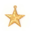 Picture of Zinc Based Alloy Charms Pentagram Star Matt Gold Flower 31mm(1 2/8") x 29mm(1 1/8"), 10 PCs