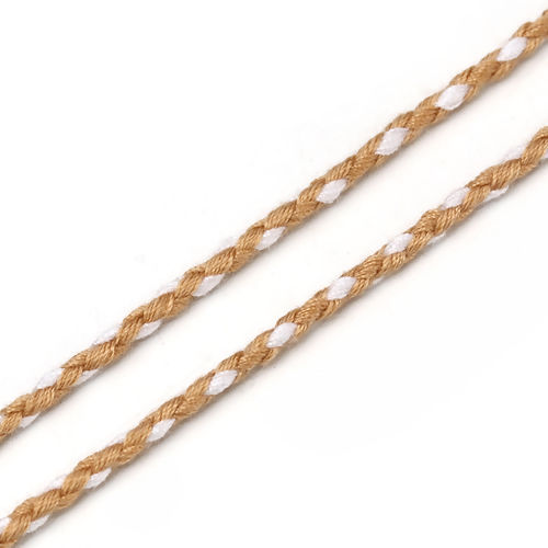 Bild von Baumwolle Geflochtenes Garn Hellbraun 2mm, 10 Meter