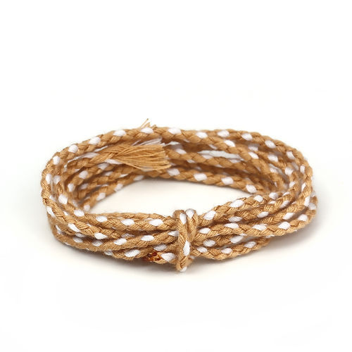 Bild von Baumwolle Geflochtenes Garn Hellbraun 2mm, 10 Meter