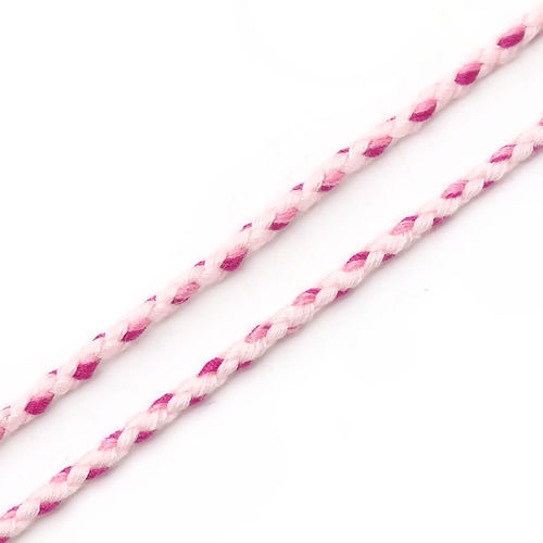 Bild von Baumwolle Geflochtenes Garn Rosa 2mm, 10 Meter