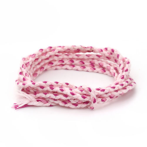 Bild von Baumwolle Geflochtenes Garn Rosa 2mm, 10 Meter