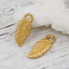 Picture of Zinc Based Alloy Charms Leaf Matt Gold 19mm( 6/8") x 10mm( 3/8"), 10 PCs