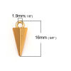 Picture of Zinc Based Alloy Charms Triangular Prism Matt Gold 16mm( 5/8") x 7mm( 2/8"), 10 PCs