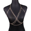 Bild von Körperkette Halskette Vergoldet Transparent Strass 80cm lang, 88.5cm lang, 1 Strang