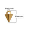 Picture of Zinc Based Alloy Charms Triangle Matt Gold 10mm( 3/8") x 7mm( 2/8"), 10 PCs