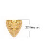 Picture of Zinc Based Alloy Boho Chic Bohemia Charms Triangle Matt Gold Hollow 22mm x 20mm, 30 PCs