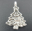 Picture of 40PCs Antique Silver Color Christmas Tree Charms Drops 24*17mm