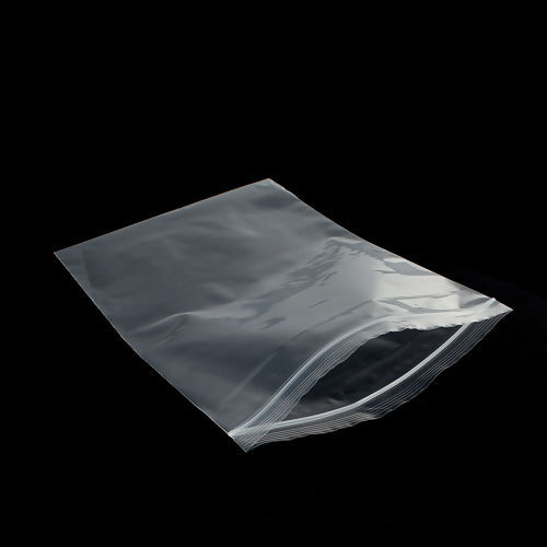 PVC ジッパー式ポリ袋 長方形 クリア色 （利用可能サイズ 21x15cm） 22.5cm x15cm、 50 個 の画像