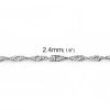 Изображение Iron Based Alloy Braided Rope Chain Findings Silver Tone 2.4mm( 1/8"), 10 M