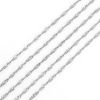 Изображение Iron Based Alloy Braided Rope Chain Findings Silver Tone 2.4mm( 1/8"), 10 M