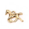 Picture of Zinc Based Alloy Charms Horse Animal Gold Plated 20mm( 6/8") x 15mm( 5/8"), 10 PCs