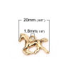 Picture of Zinc Based Alloy Charms Horse Animal Gold Plated 20mm( 6/8") x 15mm( 5/8"), 10 PCs