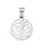 Immagine di 304 Acciaio Inossidabile Ciondoli Tondo Tono Argento Yoga OM Polvere di Stelle 38mm x 25mm, 1 Pz