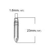 Picture of Zinc Based Alloy Charms Bullet Antique Silver Color 23mm( 7/8") x 5mm( 2/8"), 30 PCs