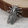 Picture of Zinc Based Alloy Charms Cicada Antique Silver Color 28mm(1 1/8") x 23mm( 7/8"), 30 PCs
