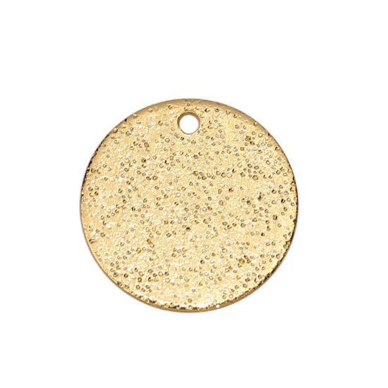 Picture of Brass Charms Round Silver Plated Sparkledust 12mm( 4/8") Dia, 10 PCs                                                                                                                                                                                          