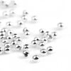 Picture of Brass Beads Round Silver Plated About 3mm( 1/8") Dia, Hole: Approx 1.5mm, 200 PCs                                                                                                                                                                             