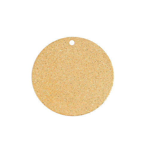 Picture of Brass Charms Round Gold Plated Sparkledust 25mm(1") Dia, 10 PCs                                                                                                                                                                                               