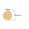 Picture of Brass Charms Round Gold Plated Sparkledust 15mm( 5/8") Dia, 10 PCs                                                                                                                                                                                            