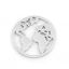 Imagen de Acero Inoxidable Colgantes Charms Ronda Tono de Plata Mapa 20mm Diámetro, 3 Unidades