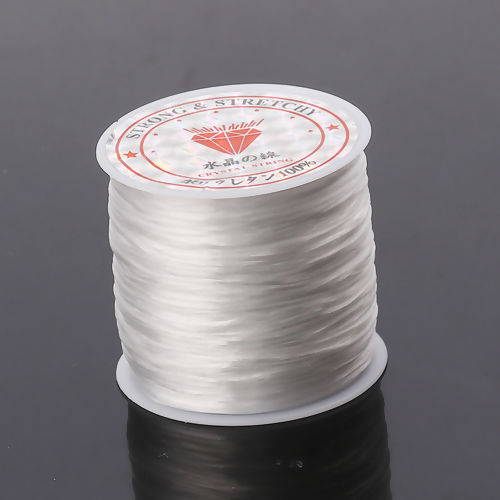 Imagen de Hilos Terylene de Blanco Elástico 0.5mm, 1 Rollo (Aprox 50 M/Rollo)