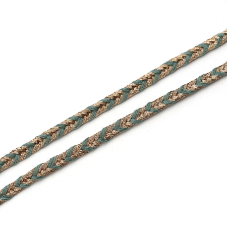 Picture of Polyester Jewelry Braided Cord Mint Green 4mm( 1/8") - 3mm( 1/8"), 10 Yards