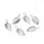 Bild von 304 Edelstahl Charms Blätter Silberfarbe 14mm x 6mm, 20 Stück