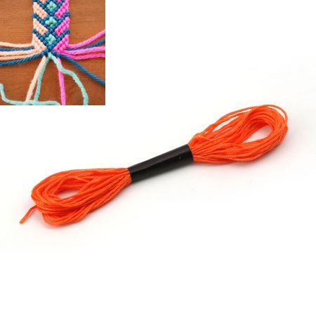 Immagine di Cotone Gioielli Corda Arancione 1mm, 2 fasci(8M/fasci)