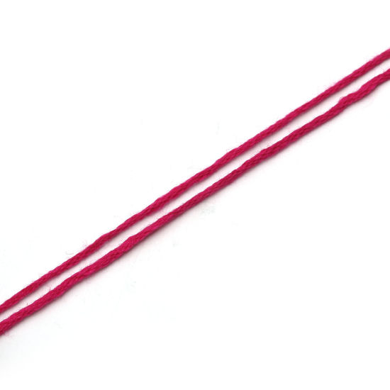 Bild von Baumwolle Schnur Für Chinesisches Knoten / Freundschaftsarmband Fuchsie 1mm, 2 Bündel(8M/Bündel)