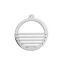 Immagine di 304 Acciaio Inossidabile Charms Tondo Tono Argento Striscia 24mm x 22mm, 2 Pz
