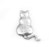 Image de Cabochons d'Embellissement en Alliage de Zinc Chat Argent Vieilli 24mm x 20mm, 20 Pcs