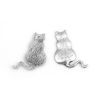 Image de Cabochons d'Embellissement en Alliage de Zinc Chat Argent Vieilli 24mm x 20mm, 20 Pcs