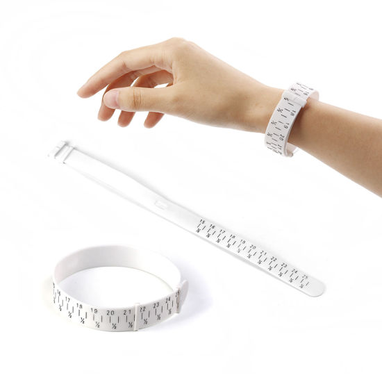 Image de Outils à Mesurer de Bracelet Poignet en Plastique Blanc 25.5cm long - 15cm long, 1 Pièce