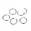 Bild von 304 Edelstahl Ohrreifen Ring Silberfarbe 21mm x 20mm, Drahtstärke: (18 gauge), 2 Stück