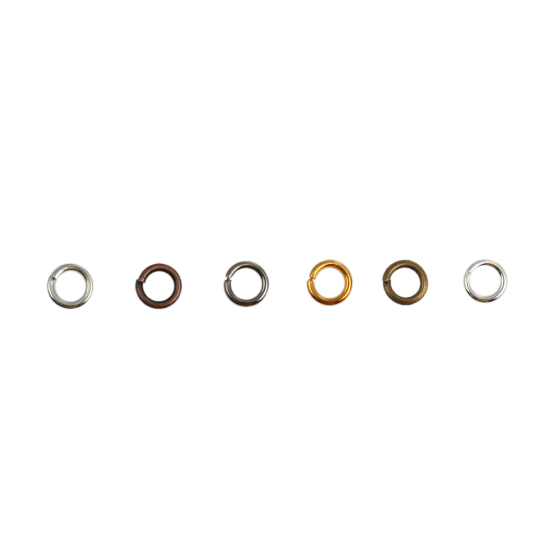 Picture of 0.7mm Iron Based Alloy Opened Jump Rings Findings Round Mixed 4mm Dia, 1 Box (Approx 3300 PCs)